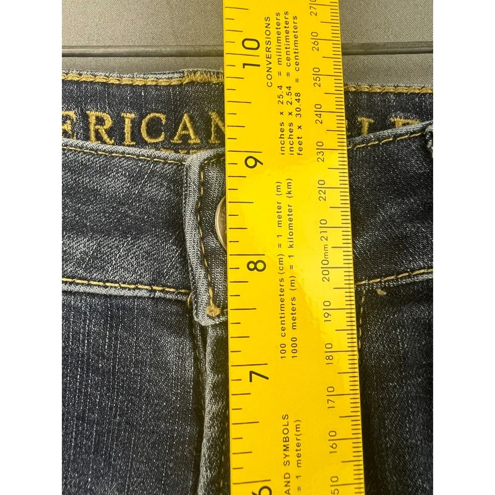 American Eagle Jeans Mens 31x30 Extreme Flex Dark Wash Distressed Ripped Blue